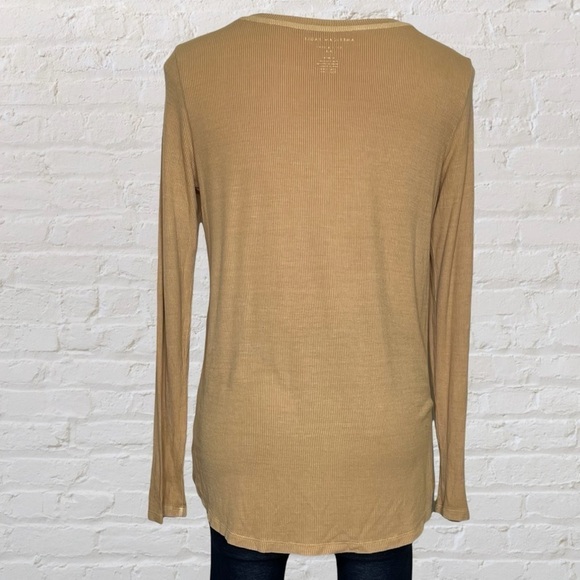 AE soft & sexy ribbed tan long sleeved tee medium - Picture 3 of 7